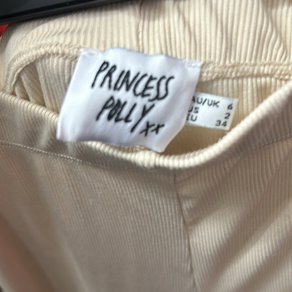 Princess Polly Tan Cream Pull On Pants Strech 2 - Picture 5 of 6